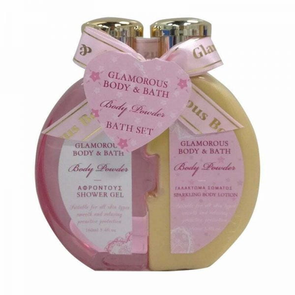 Glamorous Body & Bath Shower Gel 160ml & Spark Body Lotion 160ml Body Powder